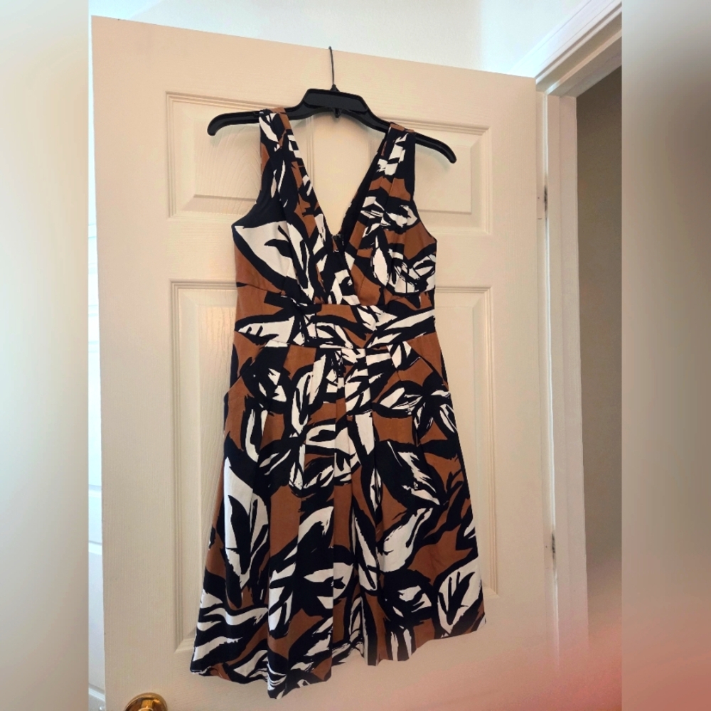 Maurices Brown and Black Sleeveless Midi Sundress